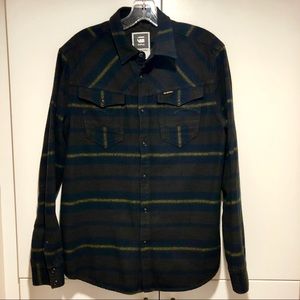 G-Star Raw Long Sleeve Flannel Shirt in Plaid